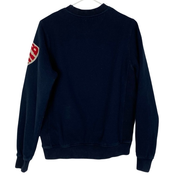 Vintage Red Tag Brand Sweatshirt Mens Medium Unisex Pullover Crewneck Flag Bear - Picture 2 of 14